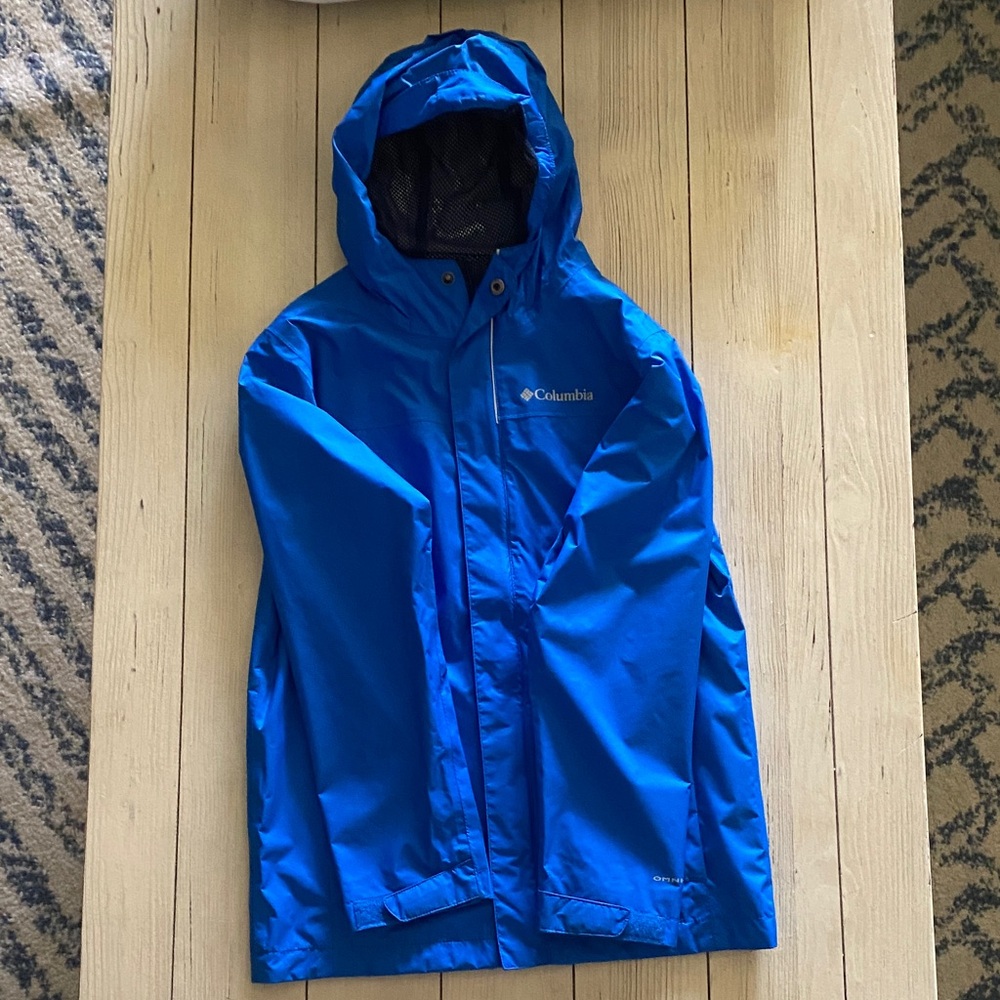 Columbia Kids Bright Royal Blue Waterproof Hooded Rain Jacket